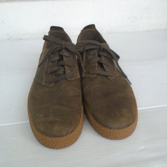 Clarks Mens Streethillace Low Leather Oxford Shoes Size 11.5 Brown main image 8